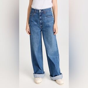 Snacks! by Mother Jeans High Waisted Funnel Heel Cuff in Delicious Memories